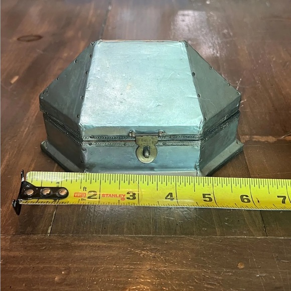 Bombay Company Brass Nickel Plated Handmade Box - Picture 6 of 8